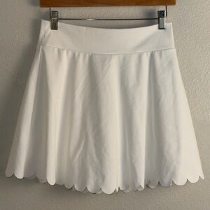 J.crew factory women's Active skort with scalloped hem white M